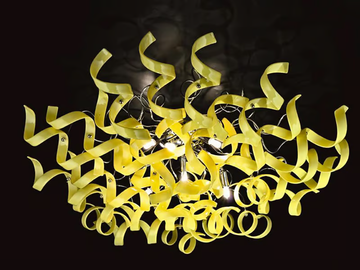 ASTRO - Crystal ceiling lamp by Metal Lux - view 2